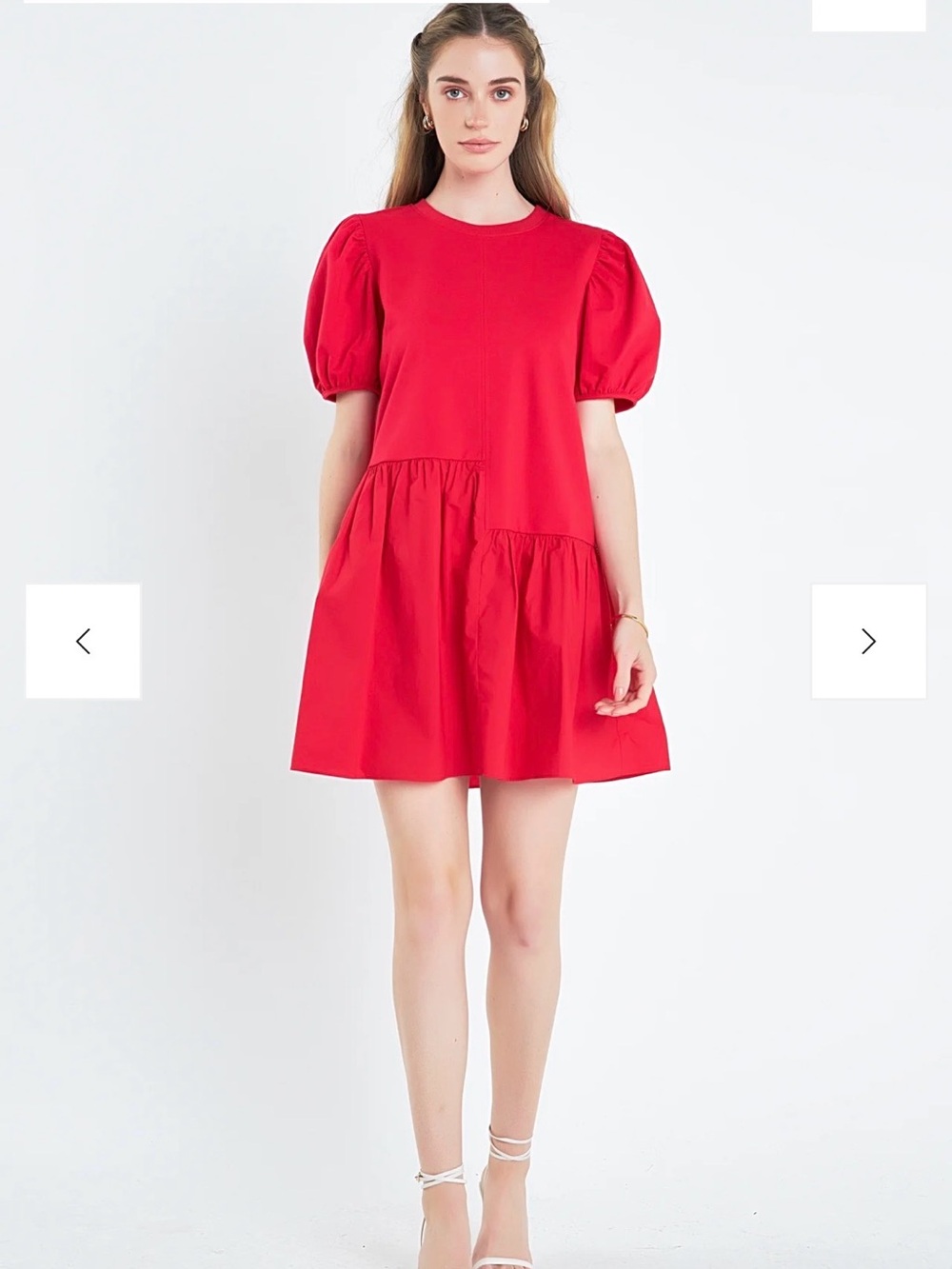English Factory Knit Woven Mixed Dress